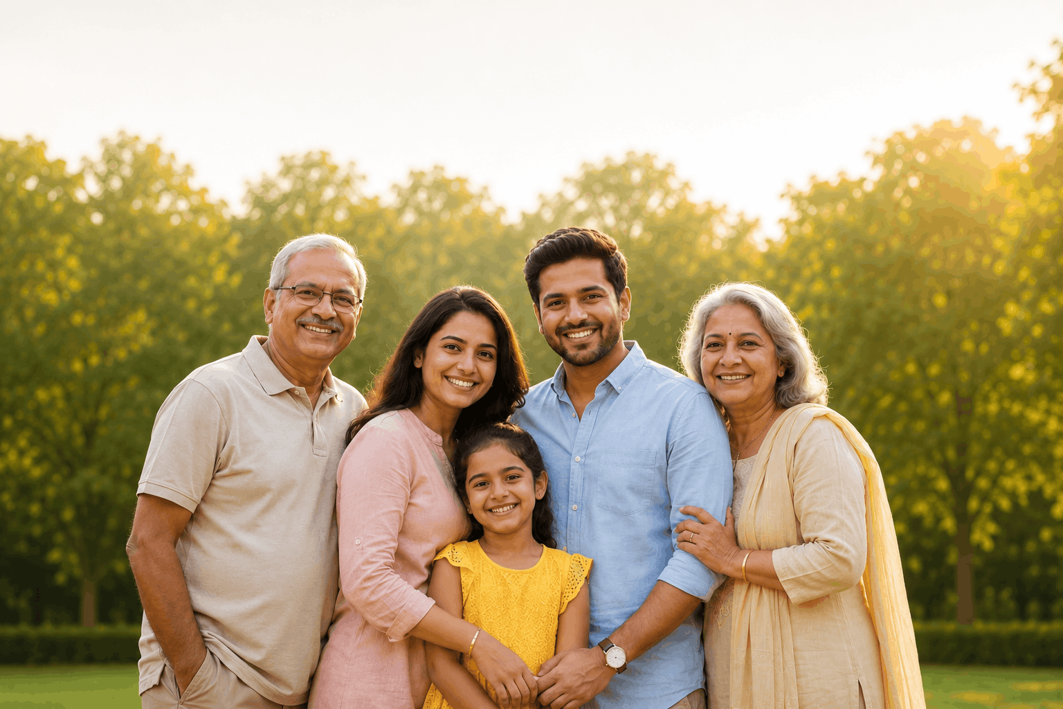 Happy Indian family