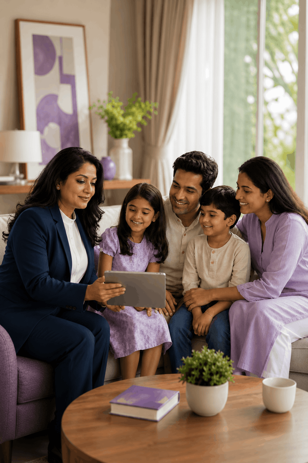 Health insurance advisor helping an Indian family